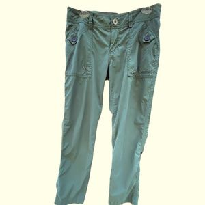 MARMOT Green Convertible Roll Up Hiking Pants Size 8